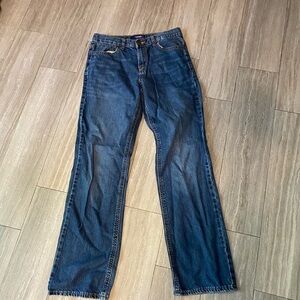 Old navy size 16 boys Jeans Dark Wash Adjustable Waistband Straight Cut